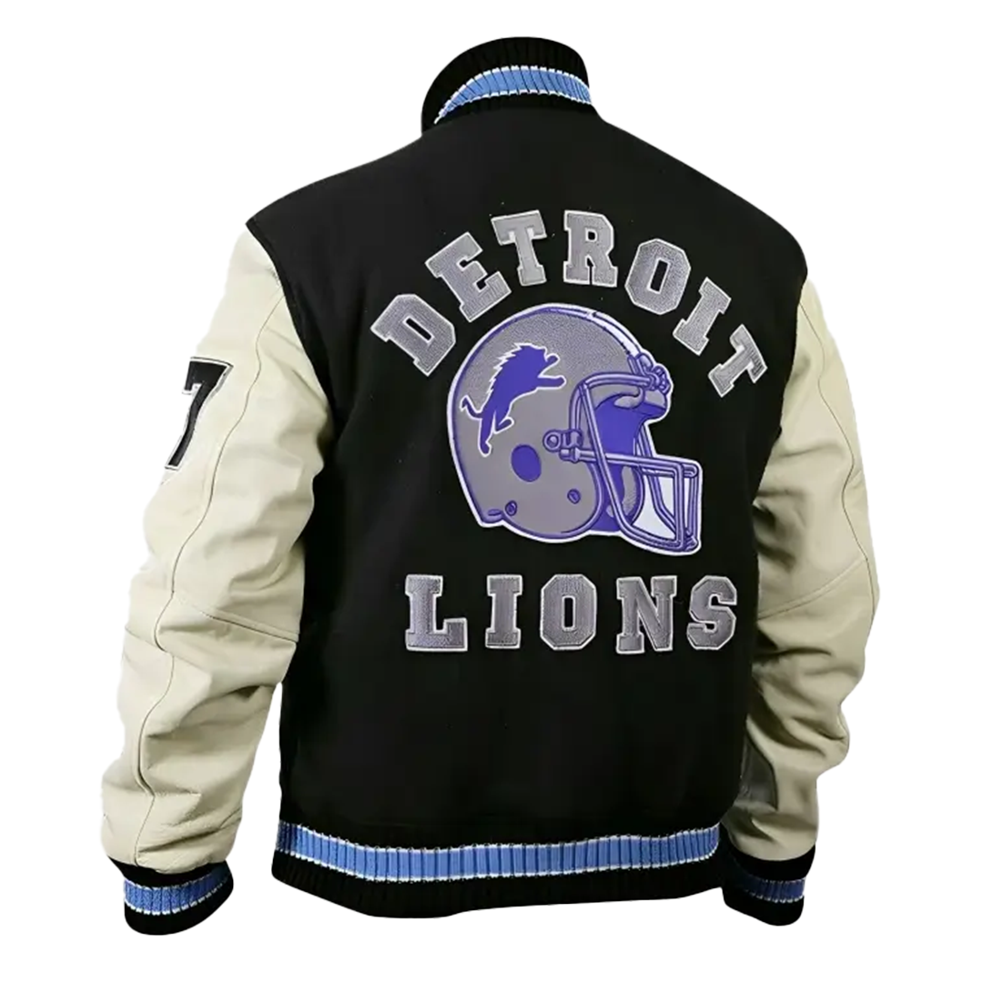 Axel Foley 67 Detroit Lions Varsity Jacket