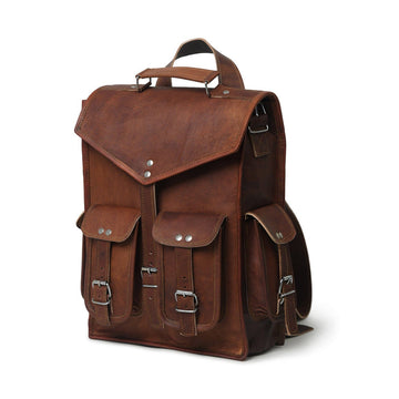 Pre-Historic Convertible Leather Backpack