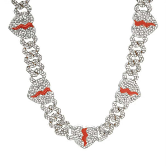 8MM Broken Heart Bling Cuban Chain