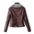 Women's Faux Fur Quilted Faux Shearling Moto Leather Jacket-Women Shearling Jacket-Wayne Leather Jackets