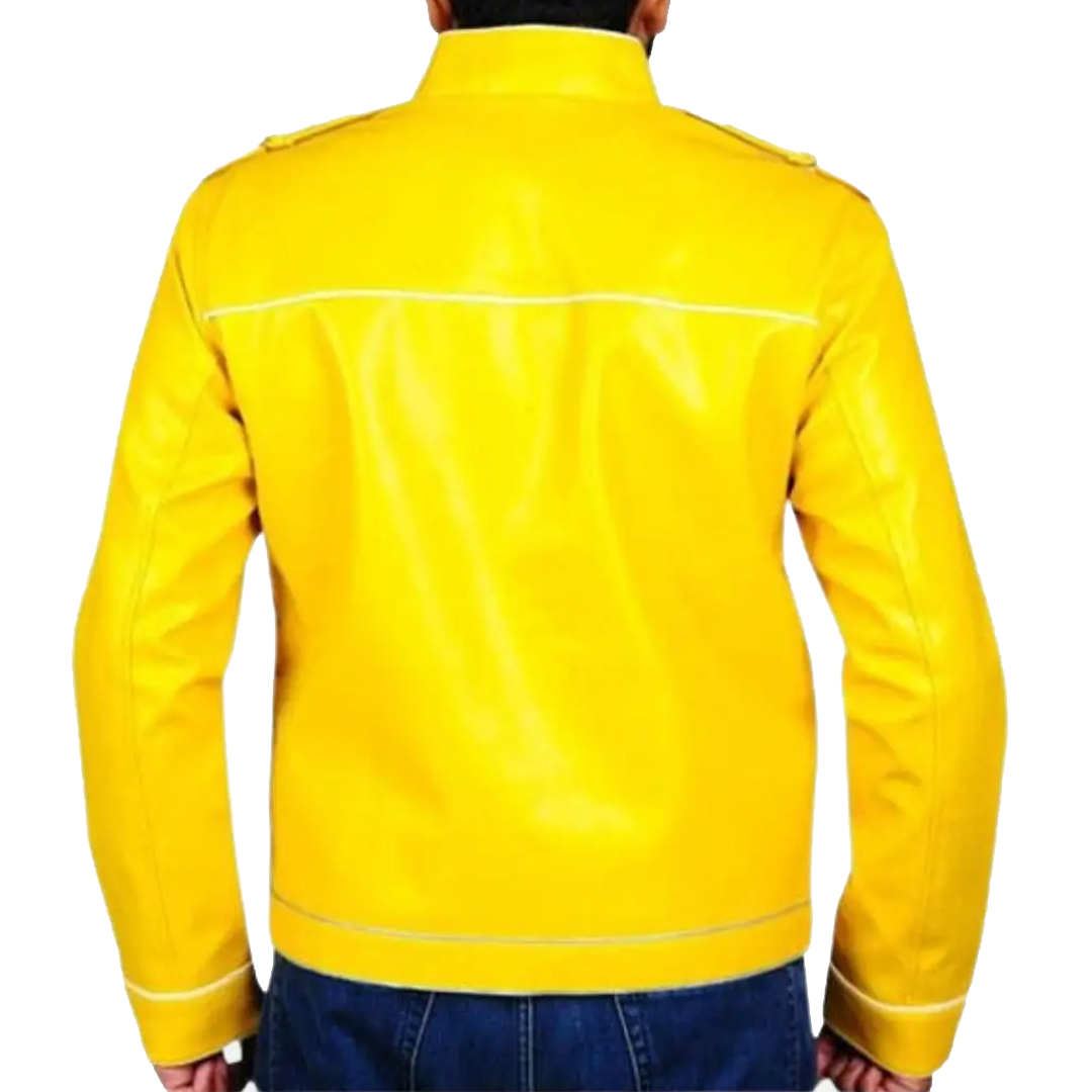 Wembley 1986 Freddie Mercury Yellow Leather Jacket