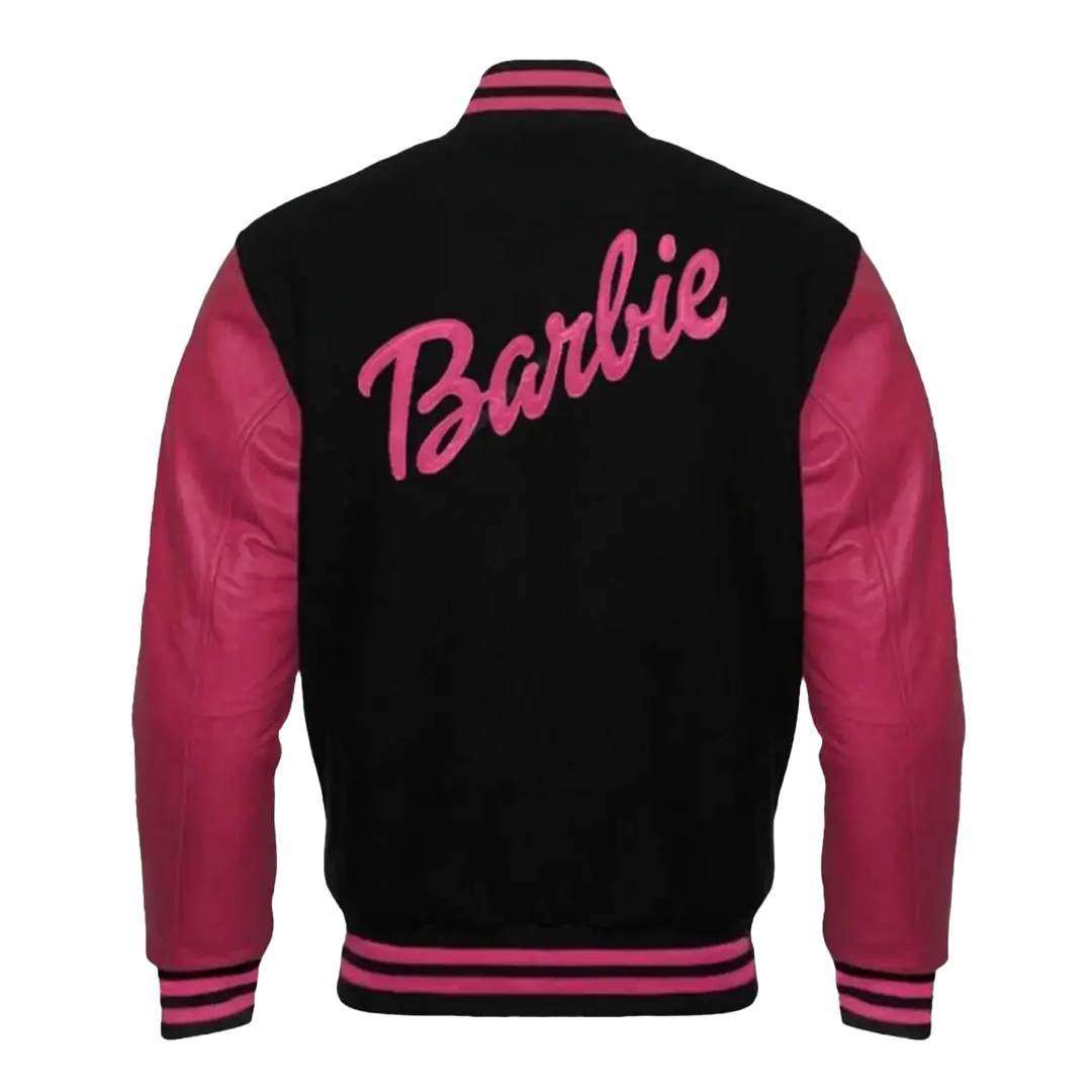 Barbie Pink and Black Varsity Jacket