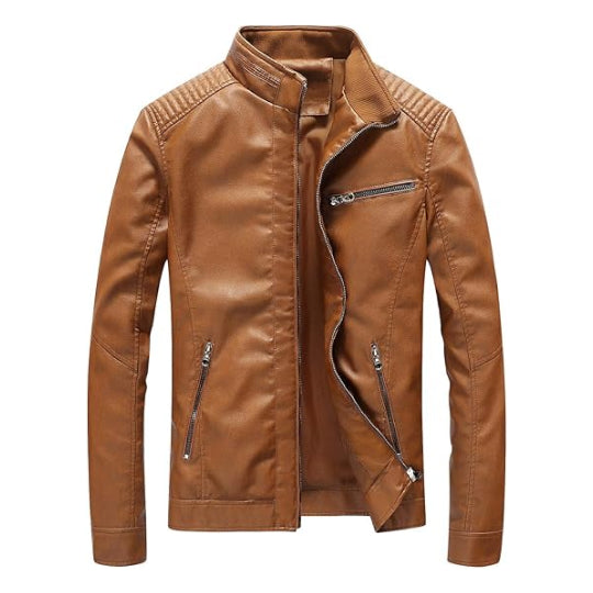 Men's Brown Vendetta Motorcyle Leather Jacket