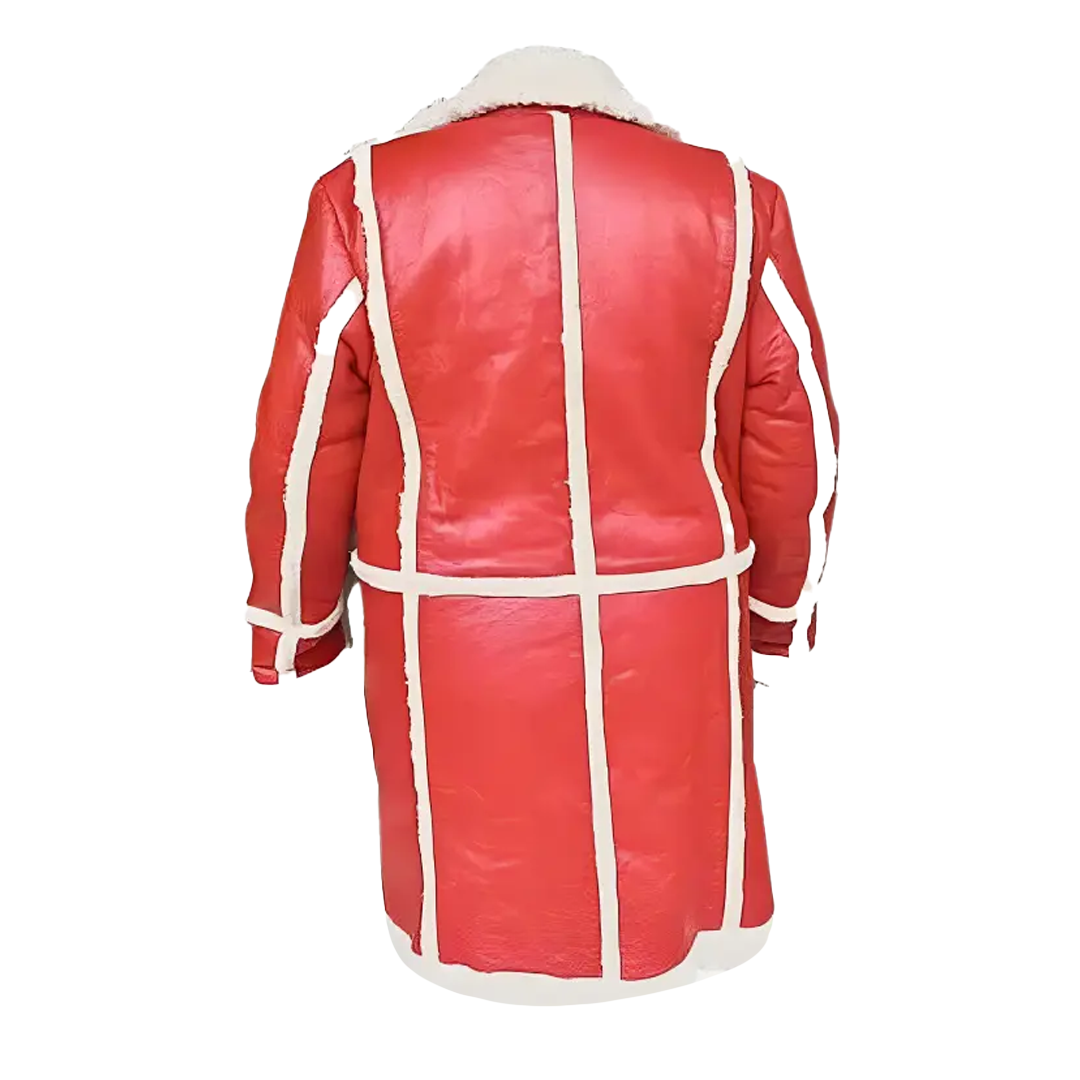 Simmons Red One Santa Claus Leather Coat