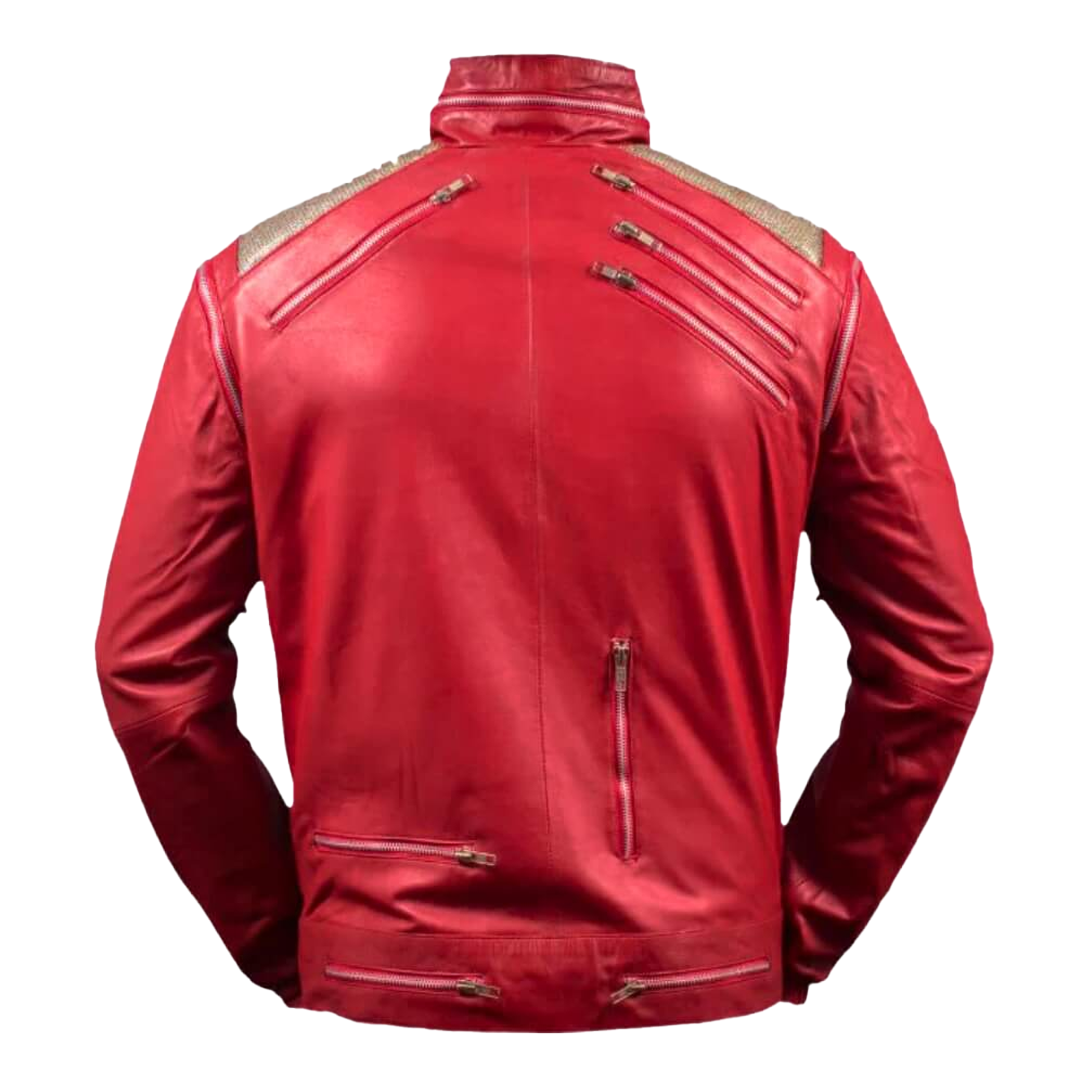 Michael Jackson Beat It Red Leather Jacket