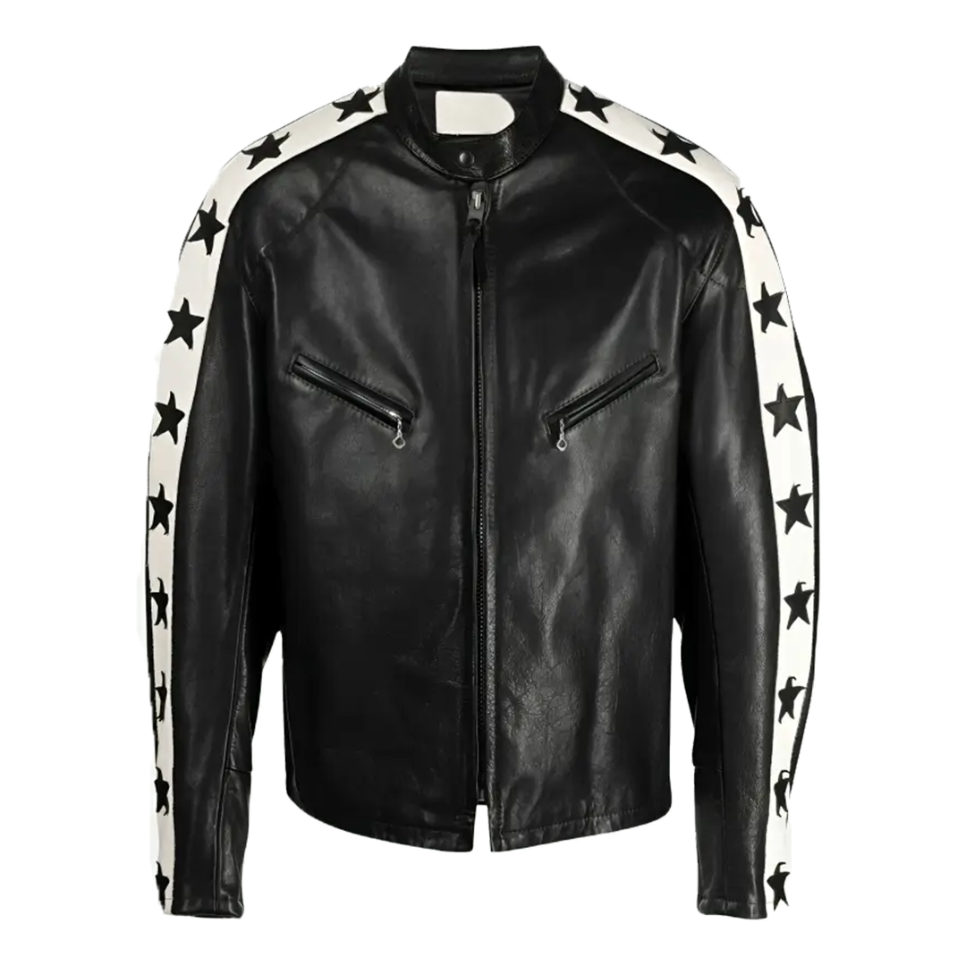 Odell Beckham Jr. Super Bowl Party Black Leather Jacket