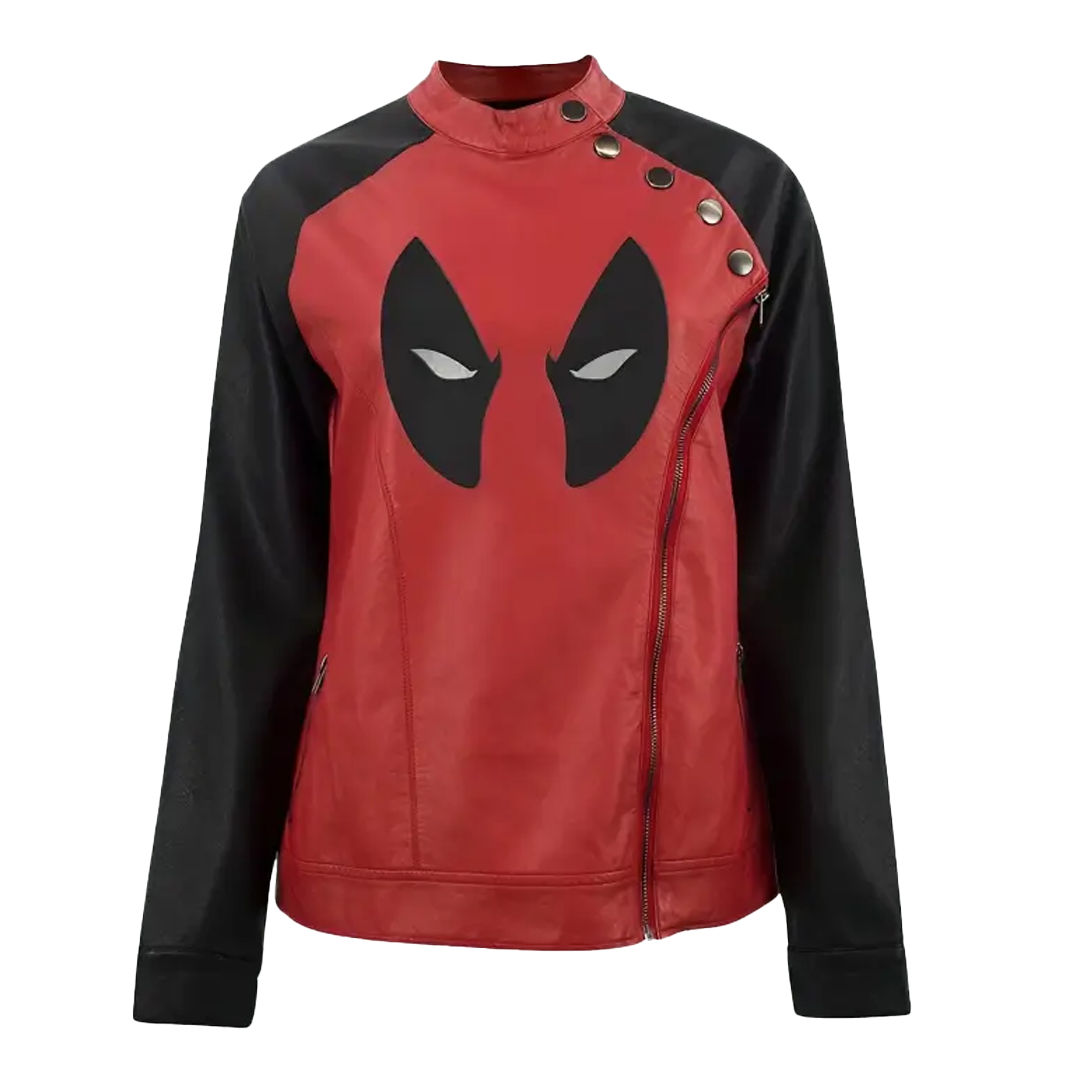 Deadpool Eye Moto Leather Jacket