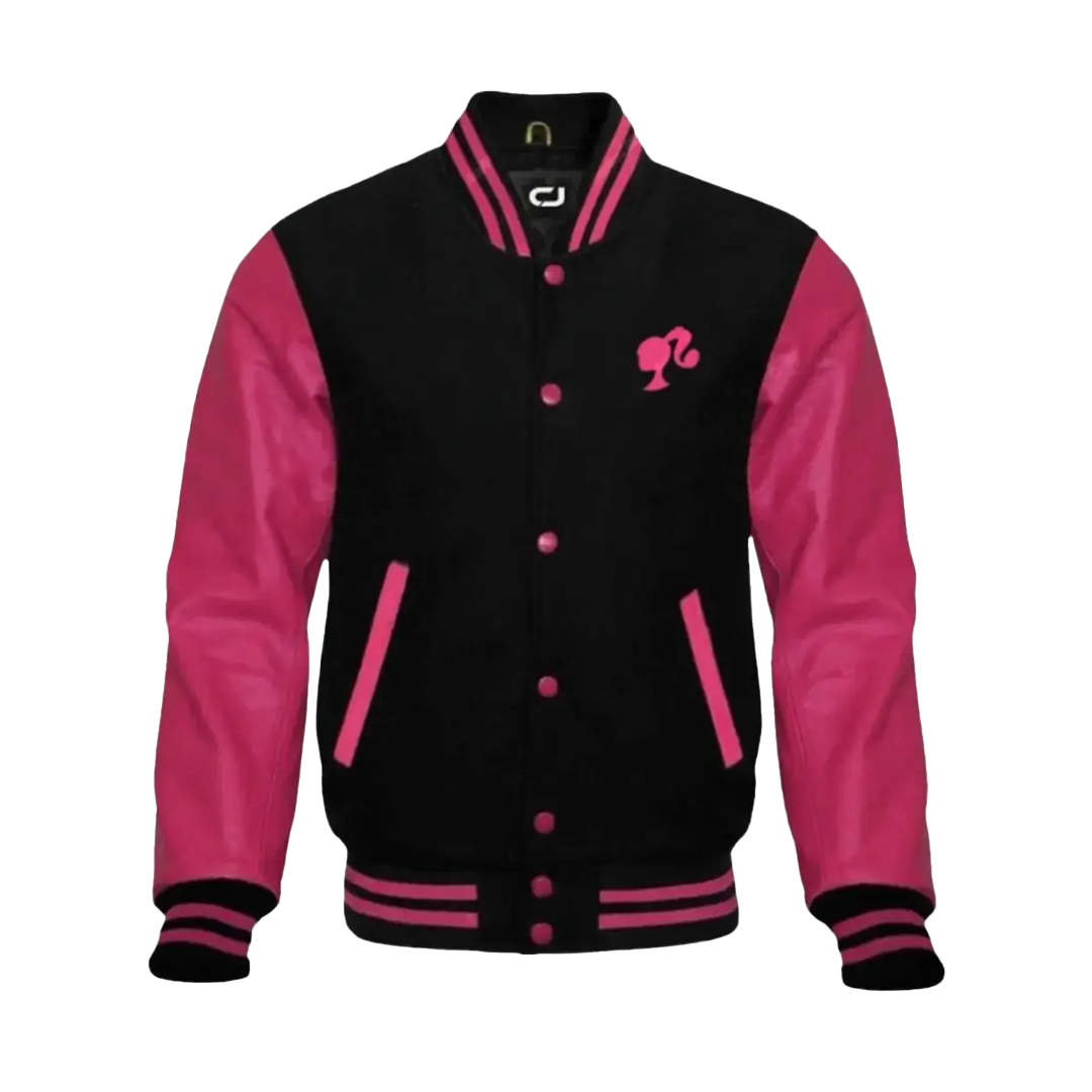 Barbie Pink and Black Varsity Jacket