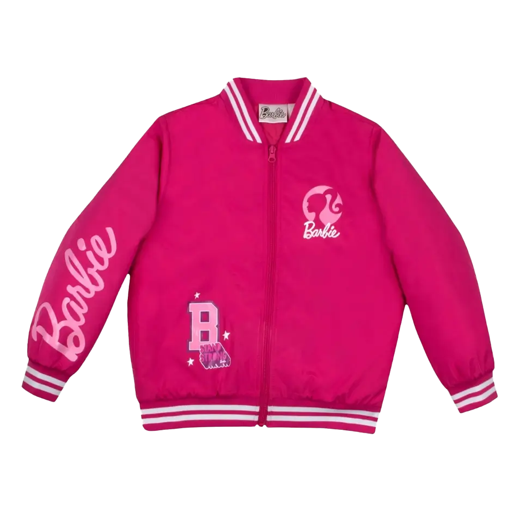 Barbie Pink Bomber Varsity Jacket