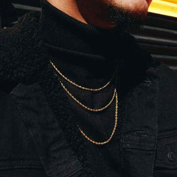 Twisted Stainless Steel Vermeil Rope Chain