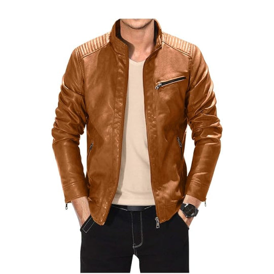 Men's Brown Vendetta Motorcyle Leather Jacket