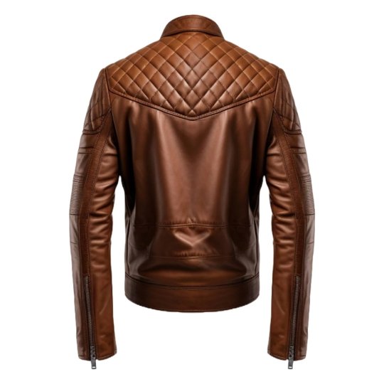 Men's Brown Racer Biker Leather Jacket