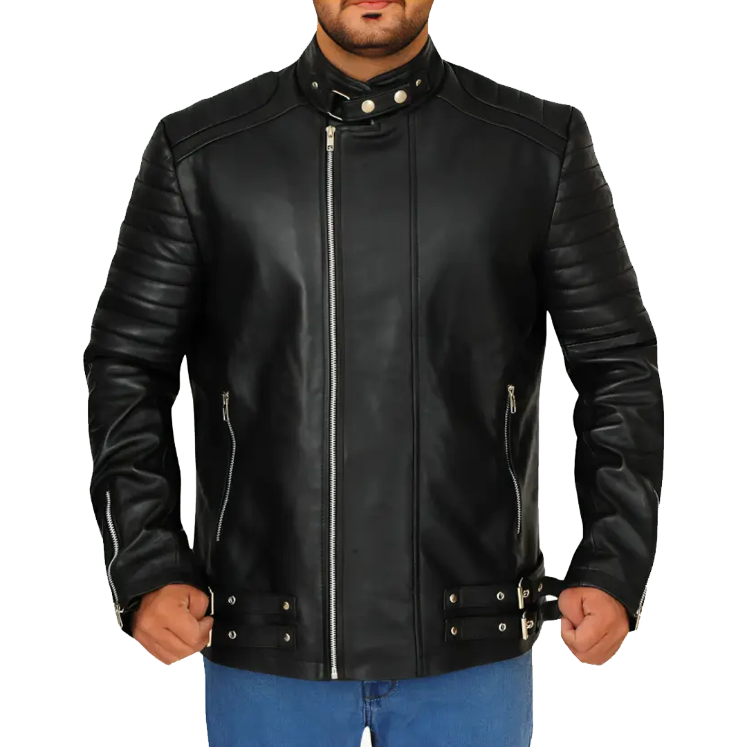 Deadpool Black Ed Skrein Leather Jacket