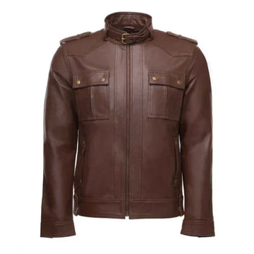 Men's Brown Obsidian Leather Jacket