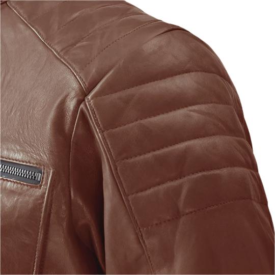 Men's Tan Rebellion Leather Biker Jacket