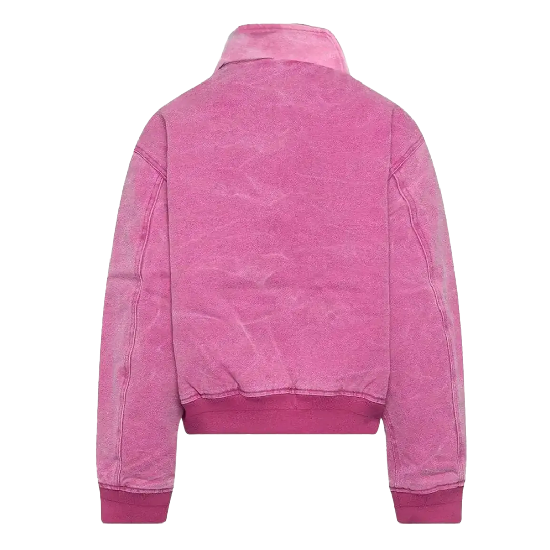 Ryan Gosling Pink Bomber Suede Leather Jacket