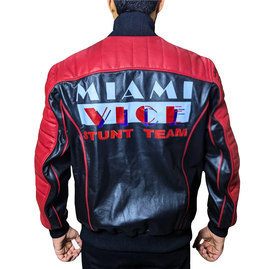 The Fall Guy Miami Vice Stunt Team Leather Jacket