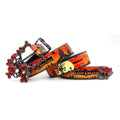 Halloween Skull Buckle with Red Studded Strap Rhinestone Belt-Belts-The Rhinestone Belts