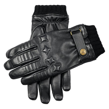 Black Clutch Leather Gloves