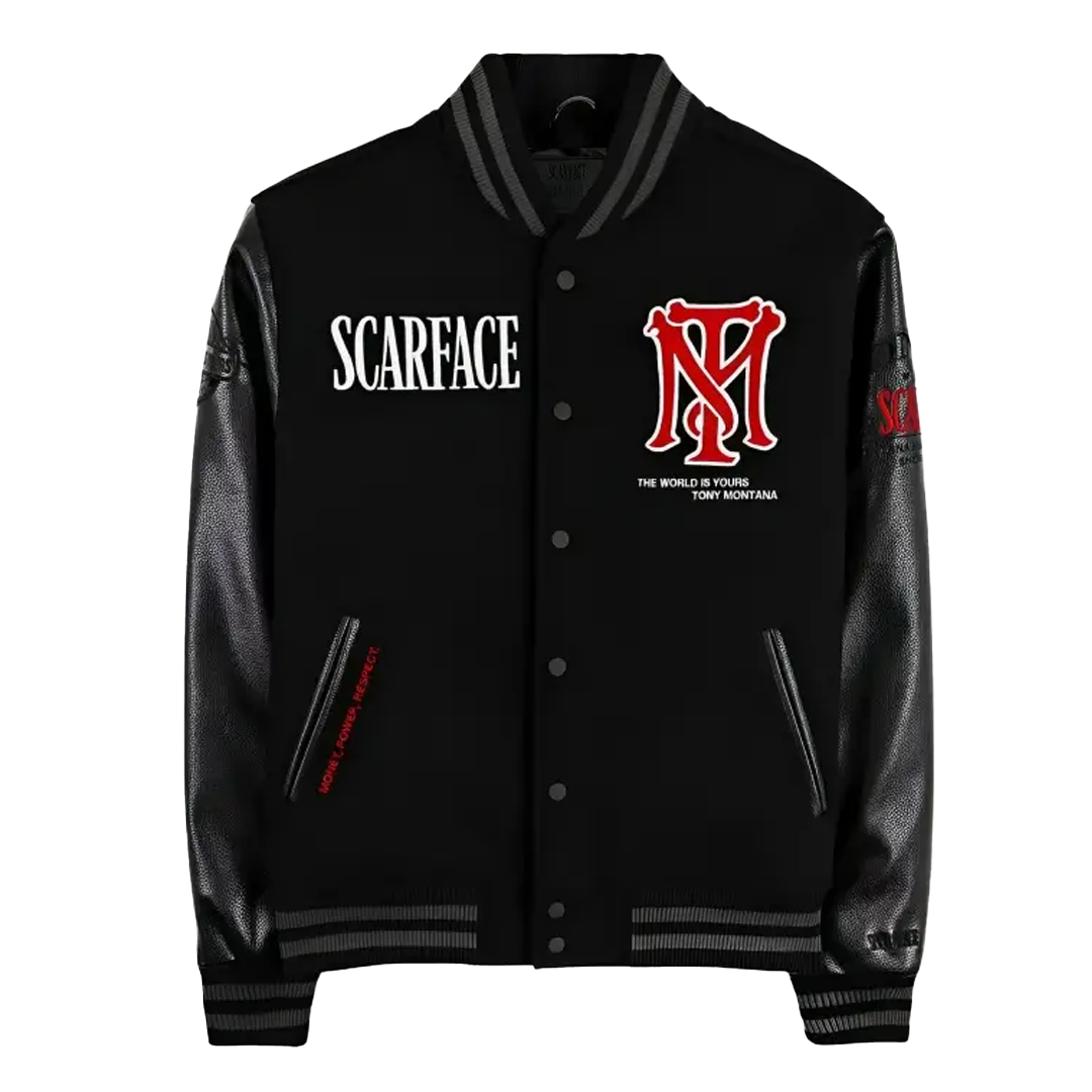 Scarface Black Letterman Varsity Jacket