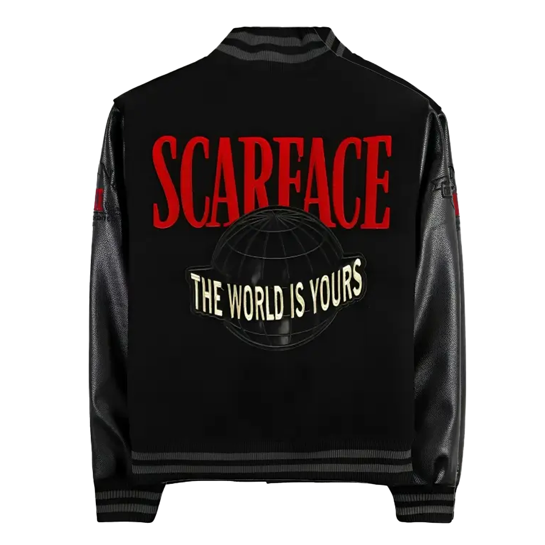 Scarface Black Letterman Varsity Jacket