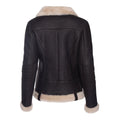 Women's Vanilla Faux Fur Merino Shearling Brown Leather Jacket-Women Shearling Jacket-Wayne Leather Jackets