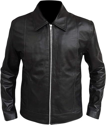 Men's Black Vintage Zenith Leather Jacket