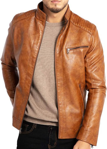 Men's Brown Milo Real Leather Jacket