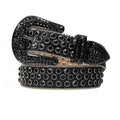 All Black Design Rhinestone Belt-Belts-The Rhinestone Belts
