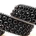 All Black Design Rhinestone Belt-Belts-The Rhinestone Belts