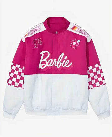 Barbie Checkered Racer Bomber Jacket