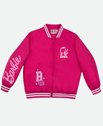Barbie Pink Bomber Varsity Jacket