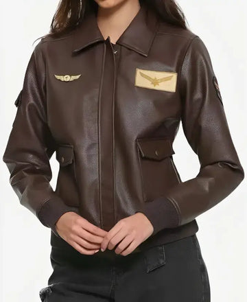 Captain Marvel Carol Danvers Air Force Leather Jacket