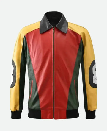 David Puddy Seinfeld 8 Ball Leather Jacket