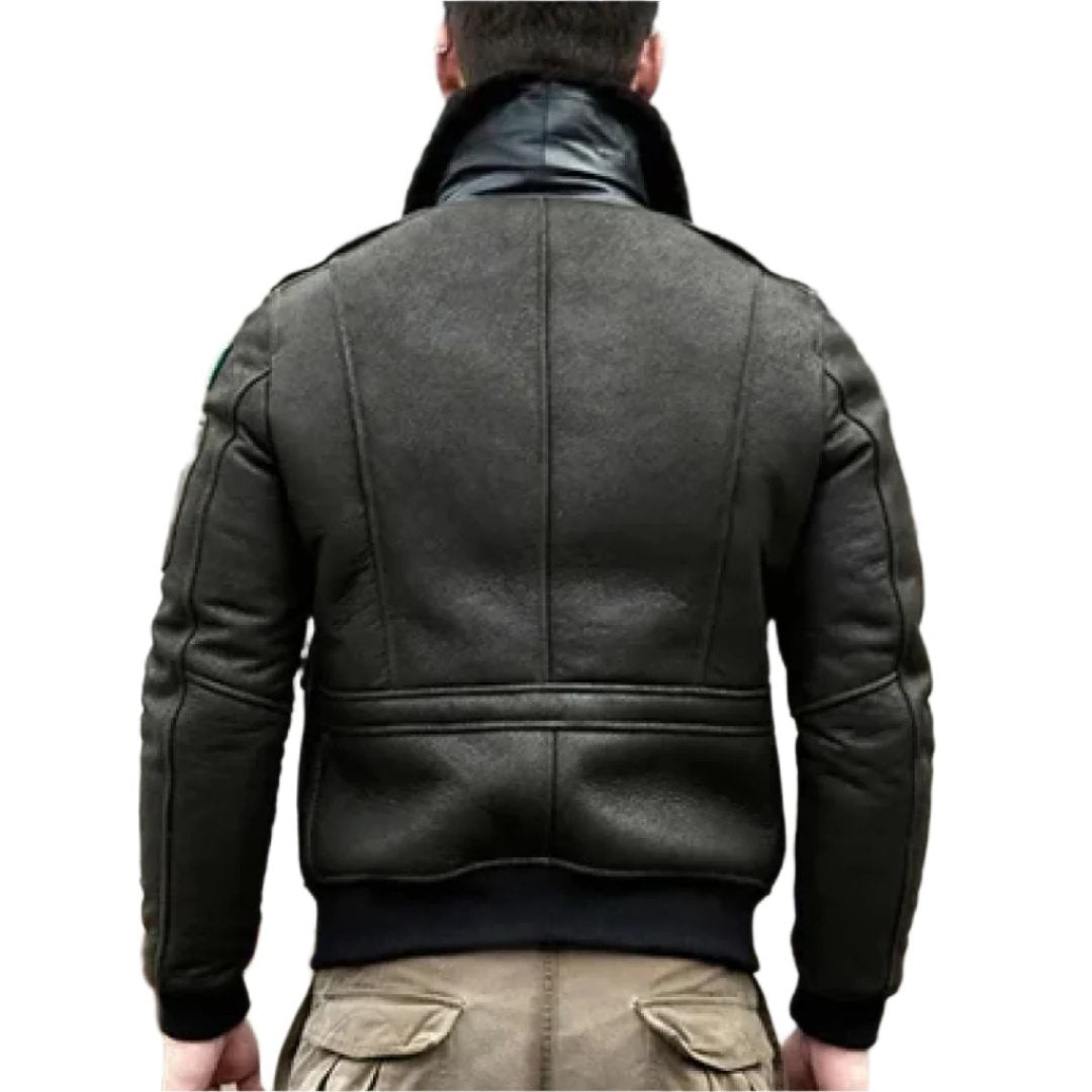 Men's B3 RAF Aviator Shearling Bomber Leather Jacket