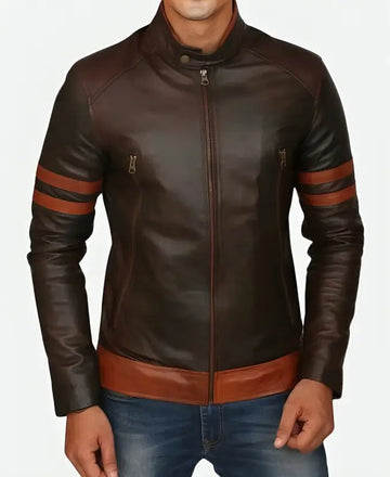 X Men Brown Origins Wolverine Leather Jacket