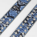 Gengar Buckle with Snake Blue Strap and Blue Studs Rhinestone Belt-Belts-The Rhinestone Belts
