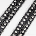 Gengar Buckle with Black Strap and Crystal Studs Rhinestone Belt-Belts-The Rhinestone Belts
