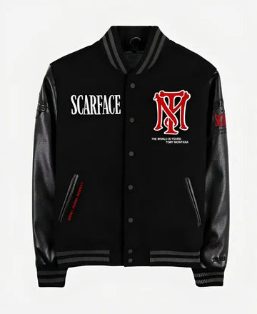 Scarface Black Letterman Varsity Jacket
