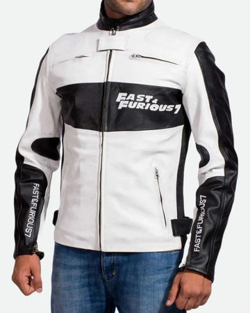 Fast And Furious 7 Vin Diesel Motorcycle Leather Jacket
