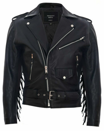 Women's Fringe Motorcycle Leather Jacket