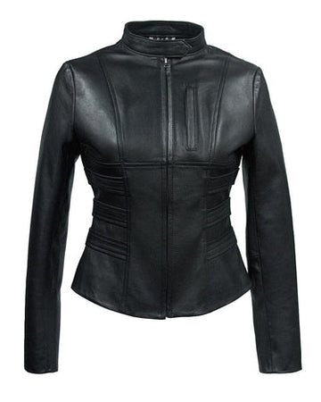 Women's Black Genuine Moto Leather Jacket